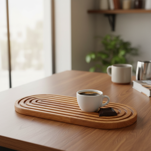 سینی سرو قهوه چوبی رابروود مدل CF-2712